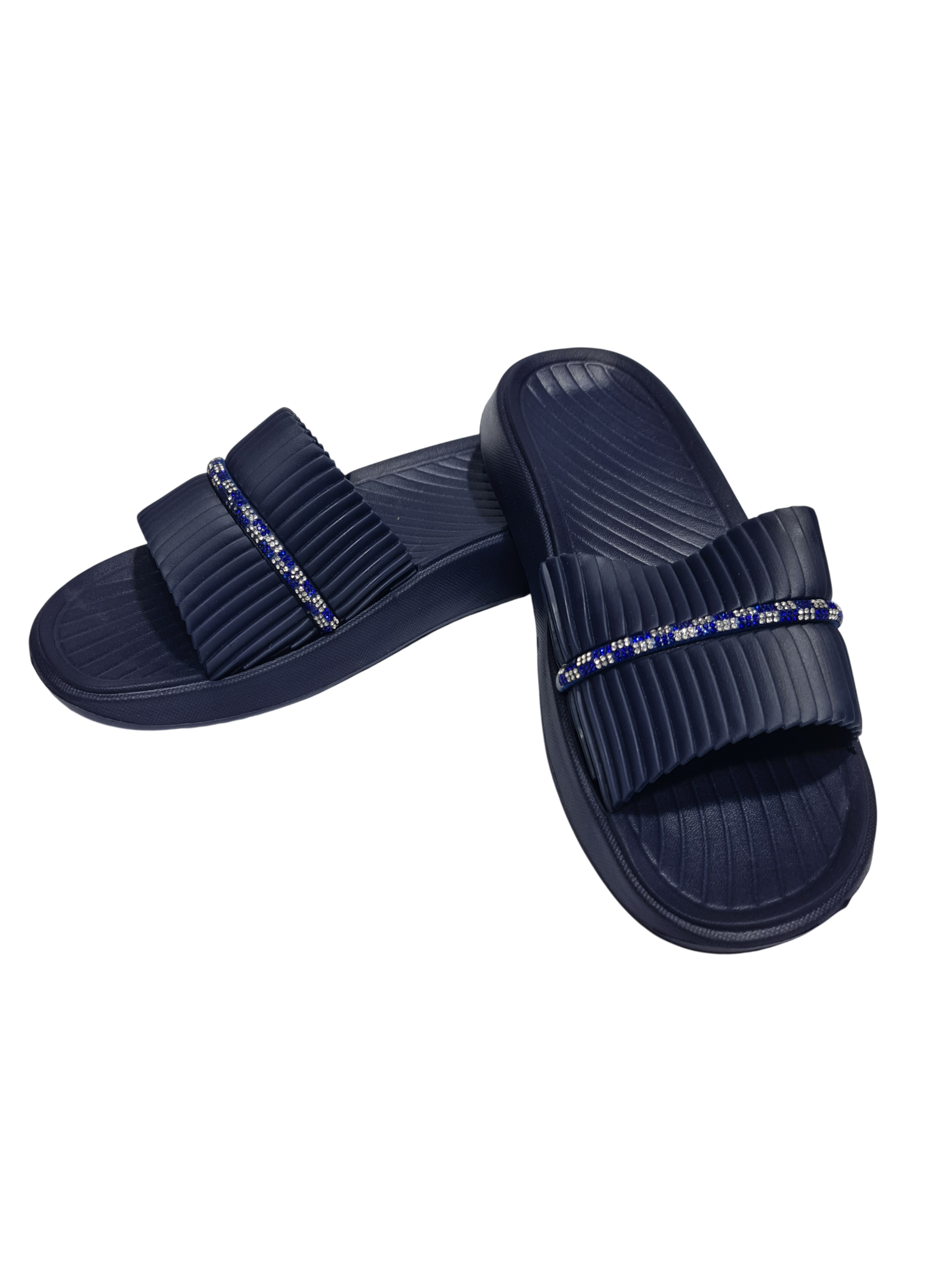 Men Navy Blue Sports Slides