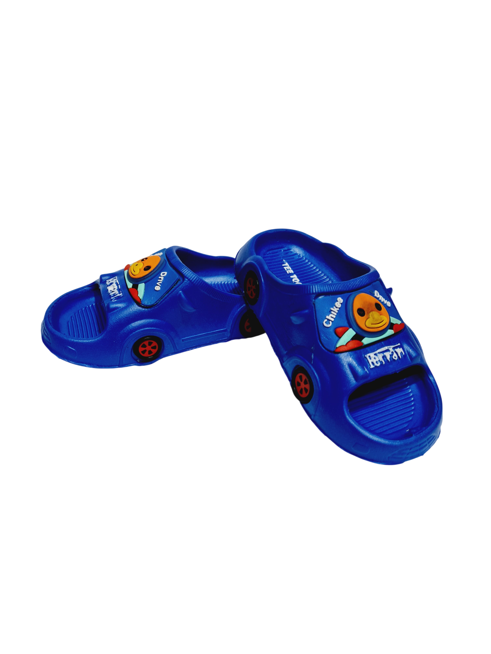 Kids Navy Blue Cartoon Slippers